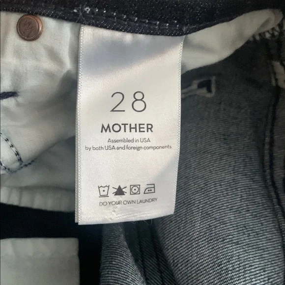 Mother Mid Rise Dazzler Ankle in Now Or Never Stretch Crop Jeans Size 28